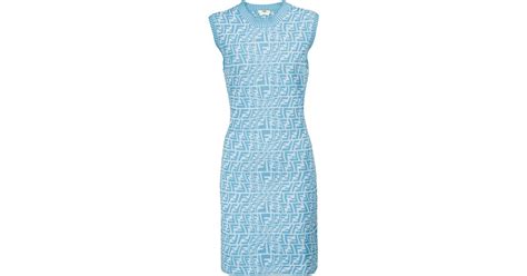 fendi knit midi dress|fendi light blue knitwear.